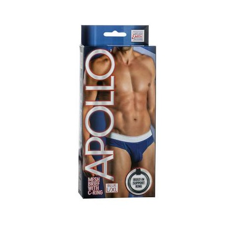 Apollo Mesh Brief with C-ring Blue - Large - X-large 