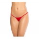 Micro Low Back Tee Thong - Red - One Size 