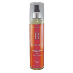 Body Dew Pheromone Silky Body Oil - Tropical Tease - 8 oz..
