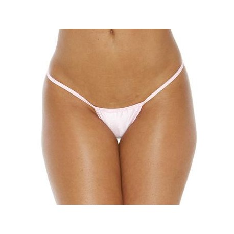 Micro Low Back Tee Thong - Baby Pink - One Size 