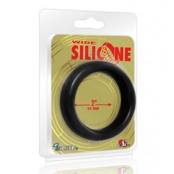 Wide Silicone Donut - Black - 2-Inch Diameter
