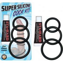 Super Silicone Cock Kit with Sta-hard 0.5 Oz. Lubricant 