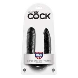 King Cock Large Double Trouble - Black 