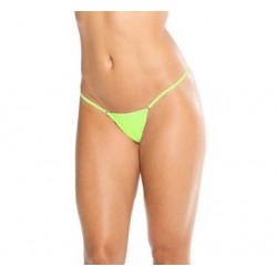 Low Back Tee with Breakaway Clip Thong - Neon Green - One Size