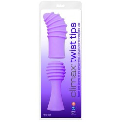 Climax Twist Tips Ribbed Vibrator - Purple 