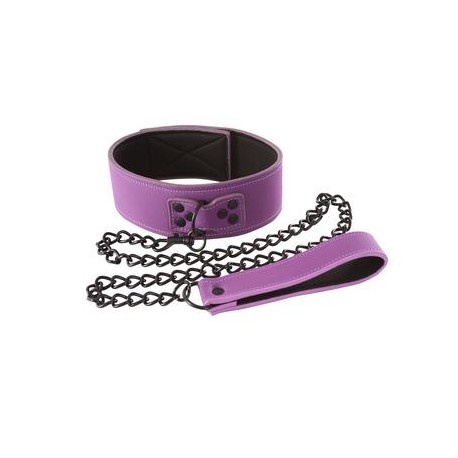 Lust Bondage Collar - Purple 