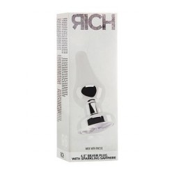 Rich R6 Silver Metal Plug - 4.5 Inch - Clear Sapphire 