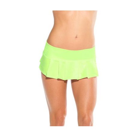 Micro Pleated Skirt - Neon Green - One Size 