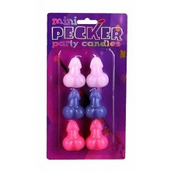 Mini Pecker Party Candles - 6 Piece 