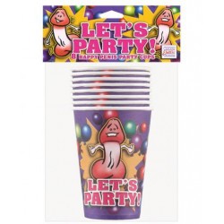 Let's Party Cups Happy Penis Cups - 8 Count