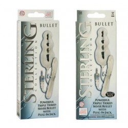 Sterling Collection Triple Tiered Silver Bullet With Plug In Jack 