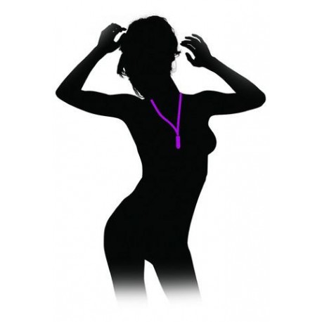 Neon Party Vibe Necklace - Purple