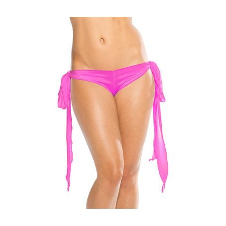 Ribbon Tie Shorts - Neon Pink - One Size 