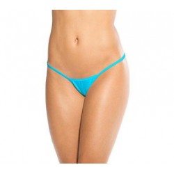 Micro Low Back Tee Thong - Turquoise - One Size 