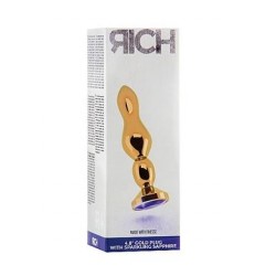 Rich R4 Gold Metal Plug - 4.8 Inch - Dark Purple Sapphire 
