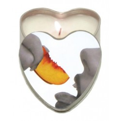 Peach Edible Massage Oil Heart Candle - 4 oz.