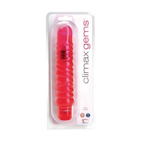 Climax Gems Vibrator 8-inch - Ruby Ripple 