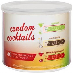 Paradise Condom Cocktails - 40 Count Jar