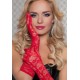 Lace Elbow Gloves - Red 