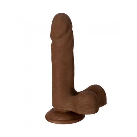 Pure Skin Player Dong With Suction Cup 5.25-inch - Brown