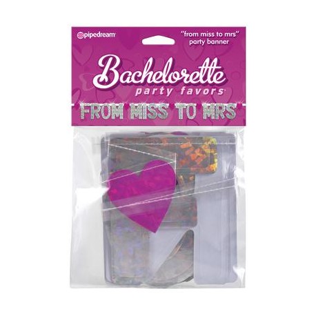 Bachelorette Party Favors - from Miss to Mrs. Banner 