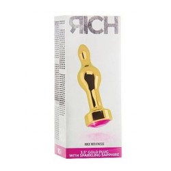 Rich R8 Gold Metal Plug - 3.5 Inch - Rose Red Sapphire 
