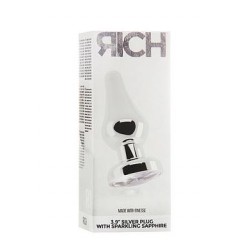 Rich R1 Silver Metal Plug - 3.9 Inch - Clear Sapphire 
