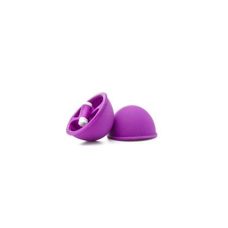 Vibrating Suction Cups with Vibrating Bullets - Purple 