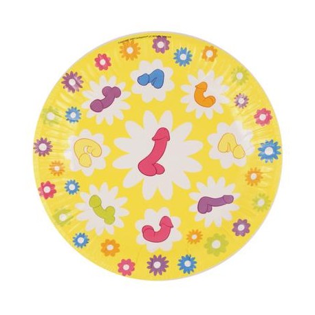 Super Fun Penis 7-inch Party Plates - 8 Count