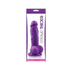 Colours Pleasures Thick 5 Inch Dildo - Purple 