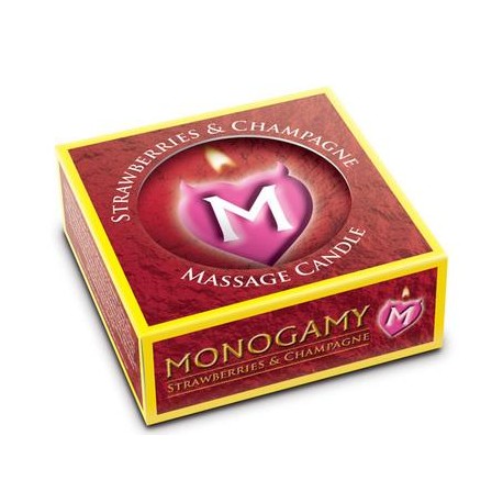 Monogamy Small Massage Candle - Intimate - Strawberry And Champagne 