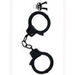 Double-Lock Police-Style Handcuffs - Black