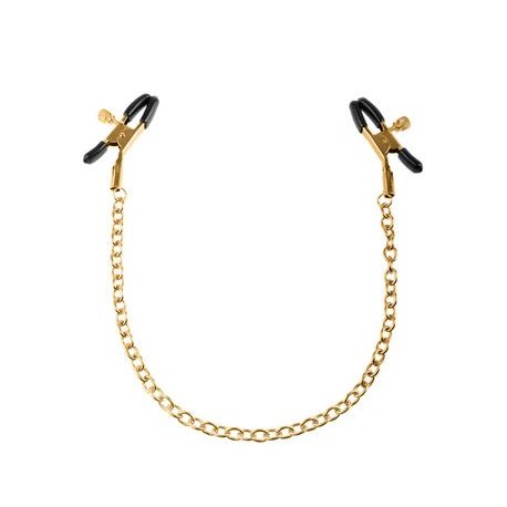 Fetish Fantasy Gold Chain Nipple Clamps - Gold 