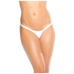 Wide Strap T-back Thong - White - One Size 