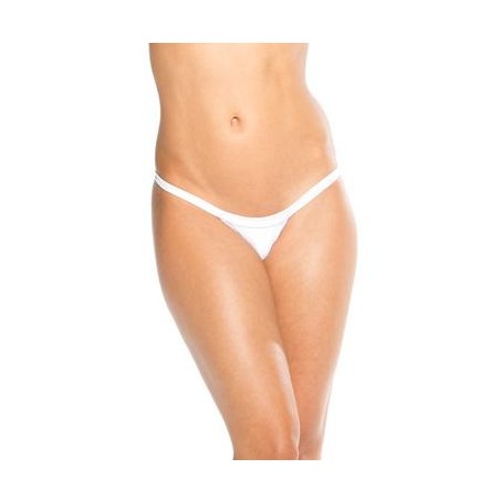 Wide Strap T-back Thong - White - One Size 