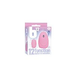 The 9's 12-function Bullet and Remote - Pink 