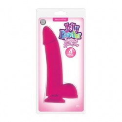 Jelly Rancher Smooth Rider Dong - 8 Inches - Pink 