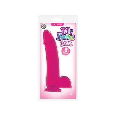 Jelly Rancher Smooth Rider Dong - 8 Inches - Pink 