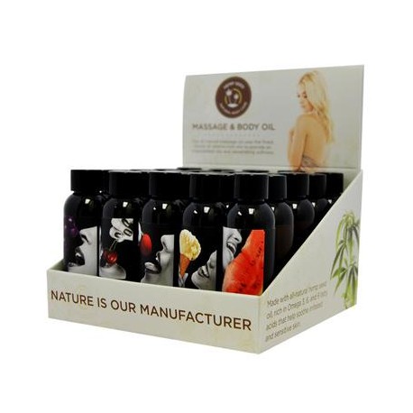Edible Massage Oil Assorted - 2 Oz. 25 Count Display 