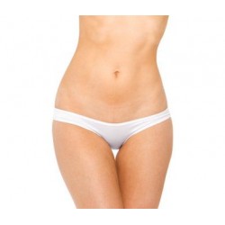Scrunch Hip Half Back Bikini - White - One Size 