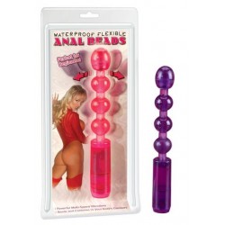 Waterproof Flexible Anal Beads - Purple 
