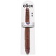 King Cock 16-inch Tapered Double Dildo - Brown 