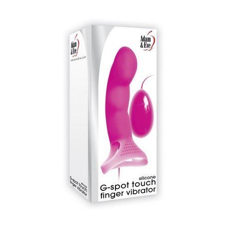 Adam and Eve Silicone G-spot Touch Finger Vibrator - Pink 