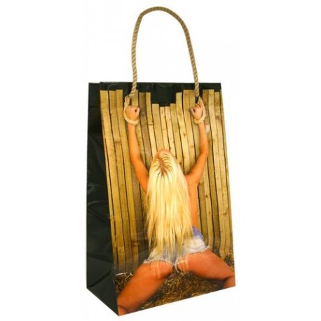Girl Tied To Fence With Rope Novelty Gift Bag