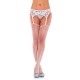Lace Garterbelt and Thong - White - One Size 