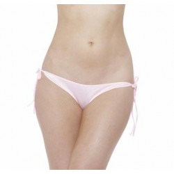 Tie Side Scrunch Bikini Bottom - Baby Pink - One Size 