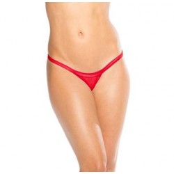 Wide Strap T-back Thong - Red - One Size 