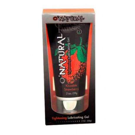 O'natural Tightening Lubricating Gel - 0.5 Oz. Tube - Boxed - Kissable Strawberry 
