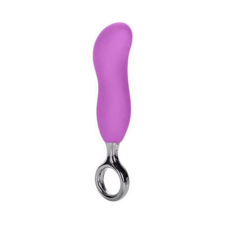 Curve It Up Pliable Silicone Probe with Designer Pull Ring - Purple
