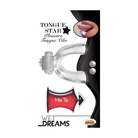 Tongue Star Tongue Vibe - Clear W/ 10 Ml Liquor Lube 